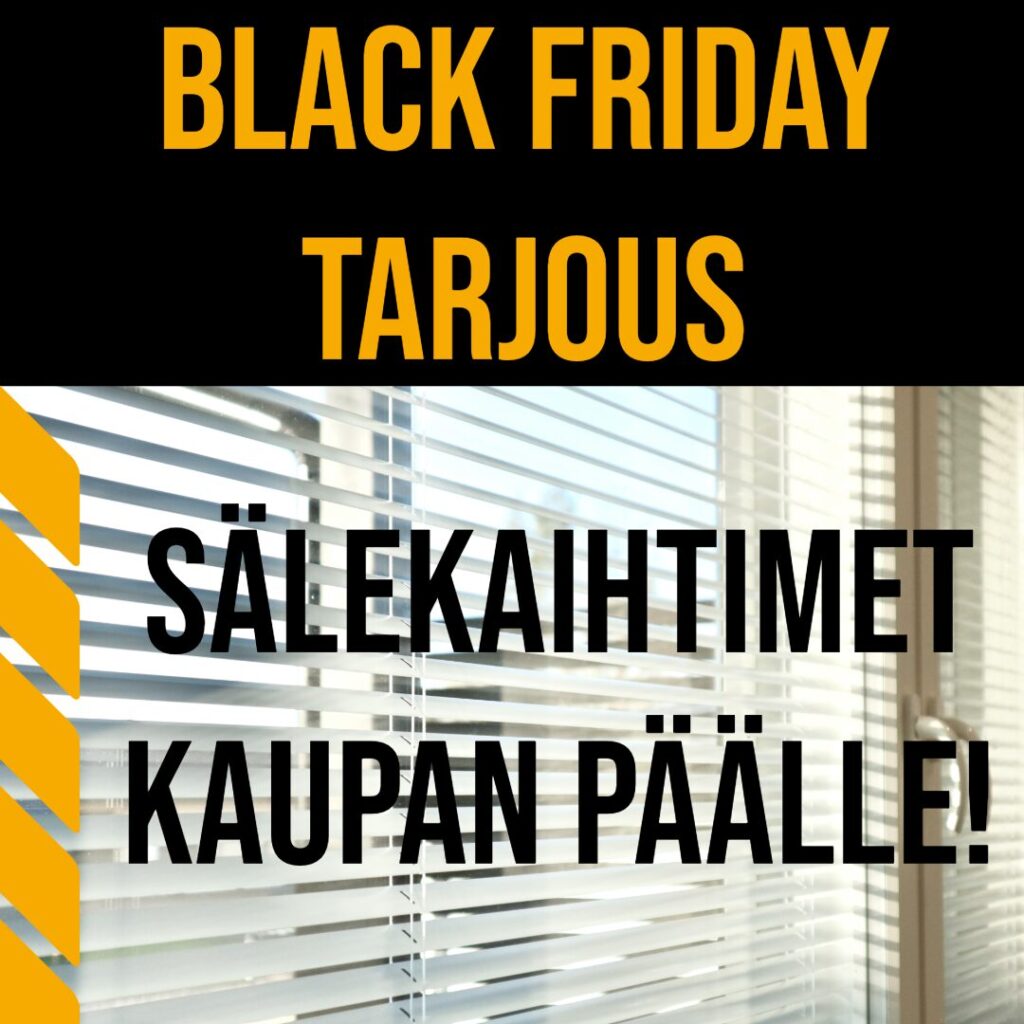 Black Friday tarjous ikkunakauppaan