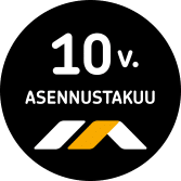 kymmenen vuoden asennustakuu